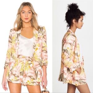 Joie Linen Ruched Sleeve Paradise Blazer